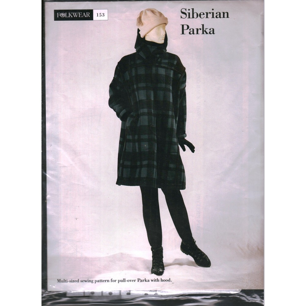 Folkwear 153 Siberian Parka Sewing Pattern Unisex XS-XL Hooded Coat Pullover